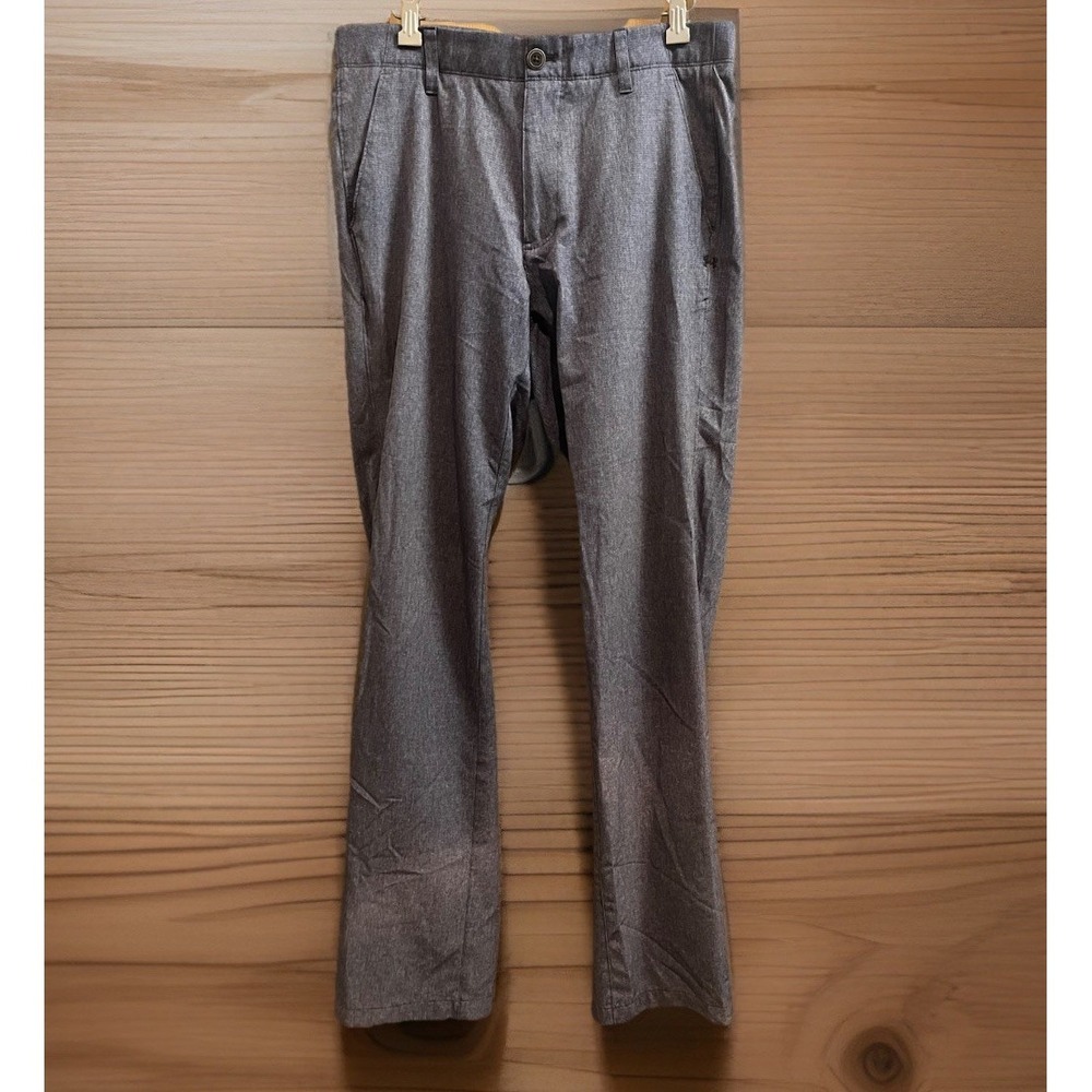 Under Armour Golf Pants Mens 32x34 Gray Heather Performance Stretch Loose Fit